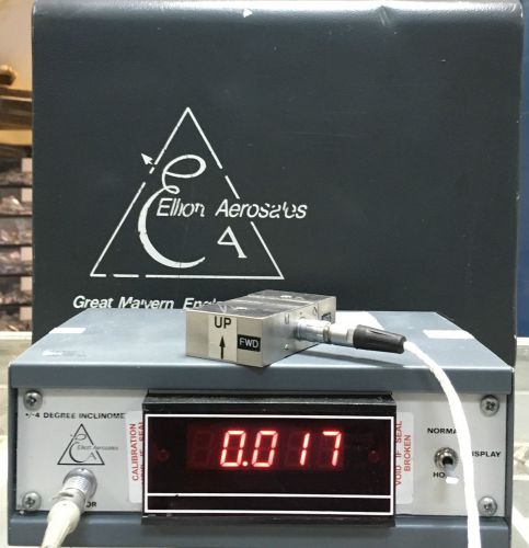 Inclinometer Precision Elliott Aerosales +/- 4 Degrees , includes sensor