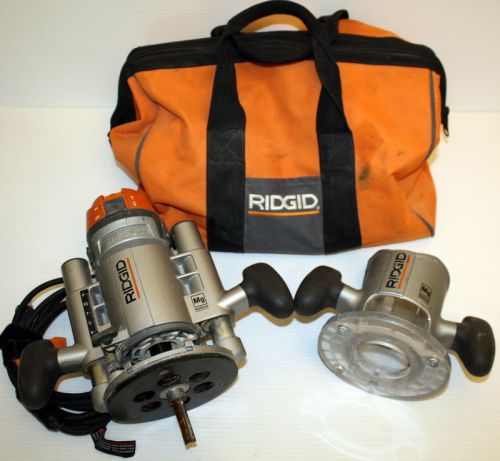 Ridgid router r2900 combo kit w/ r2910 &amp; r2920 base in soft case works nice for sale