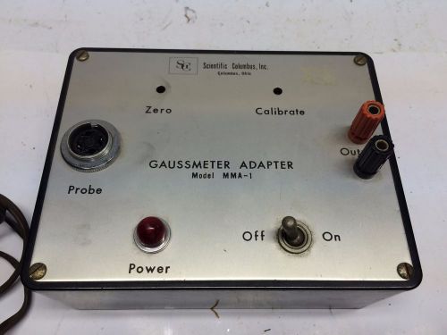 Vintage Gaussmeter Adapter MMA-1 Scientific Columbus Inc EMF Radiation Tested