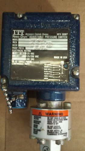 NEO-DYN ADJUSTABLE PRESSURE SWITCH 100P14CC3 ( NEW )