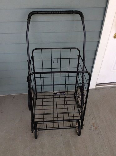 Easy Wheels Folding Shopping Cart With Basket-Black-See Pictures