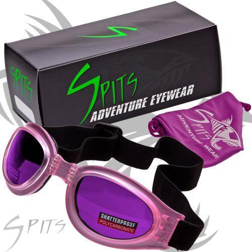 Spits adventure folding goggles crystal pink frame - purple lenses for sale
