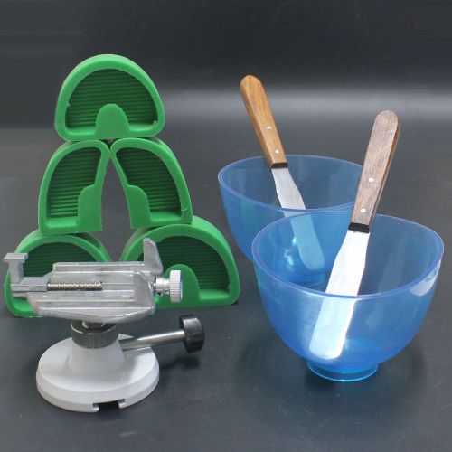 10Pcs Dental Gypsum Model bowl Plaster spatulas Parallel Model Base Surveyor Rus