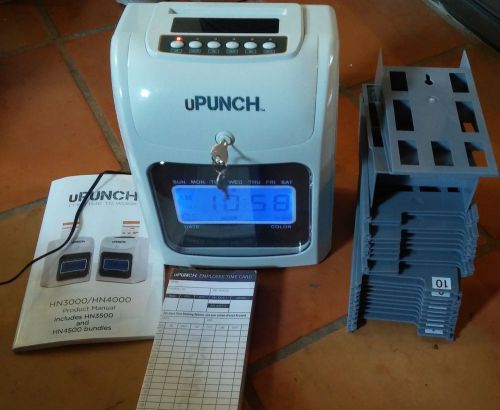 uPunch HN3500 Time Clock Bundle with 100-Cards &amp; (2) 10-Slot Card Racks