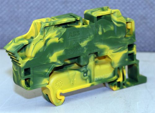 Abb zk10-pe pi-spring clamp terminal block ground green yellow new qty. 16 for sale