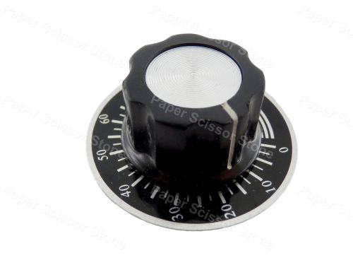 10pcs 27mm Potentiometer Pot Knob for 6mm Shaft with 0-100 Scale mark Dial