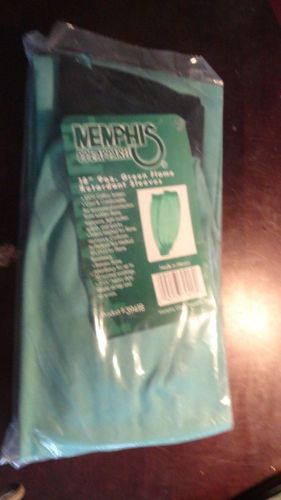 Memphis 18&#034; 9 oz. flame retardant cotton sateen welding sleeves 39418 (green) for sale