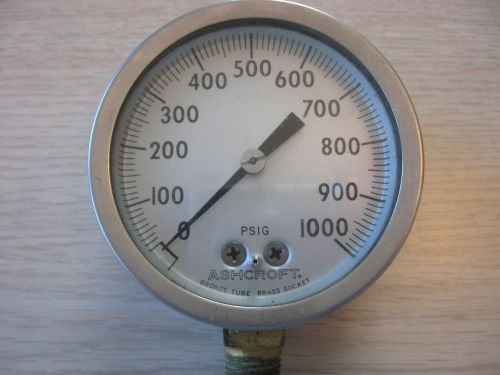 Ashcroft PSIG 2.5&#034; --1,000 PSi pressure gauge appears new