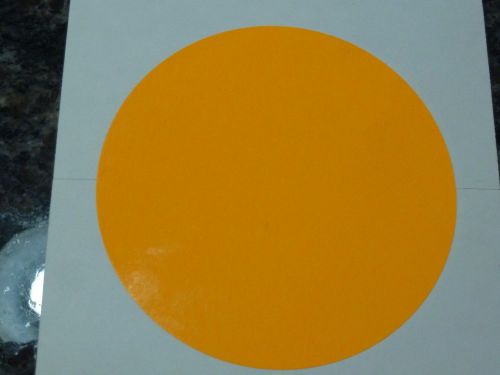 4&#034; round orange coding inventory target repair 20 labels/stickers 4 inch dot for sale