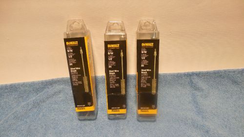 DEWALT #DFC167105P   9/16&#034; Steel Wire Brush and #DFC167145P Drill Adapters