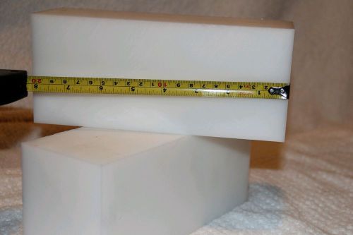 3.5&#034; Delrin Acetal White Plastic 3&#034;x8&#034; qty 2 Cnc Millstock