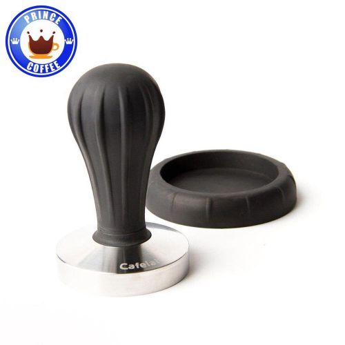Cafelat pillar coffee tamper - 58mm flat / black with tamper seat for sale
