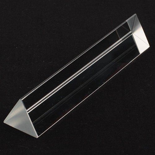 4&#034; Amlong Crystal? Optical Glass Triangular Prism for Teaching Light Spectrum
