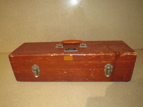 ++ DAVIDSON  ALIGNMENT TELESCOPE WOOD CASE ONLY- D-275-  22x6.5x5.5&#034;  - (WB2)