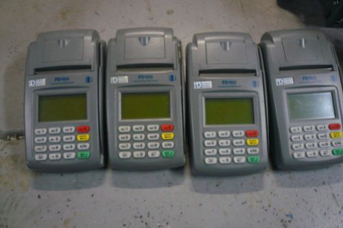Lot 4  first data fd-100 credit card terminal  001078064 as is read ad for sale