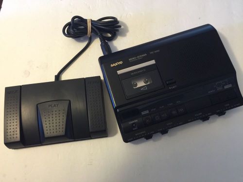 Sanyo TRC6040 microcassette transcriber Transcribing with Foot Pedal