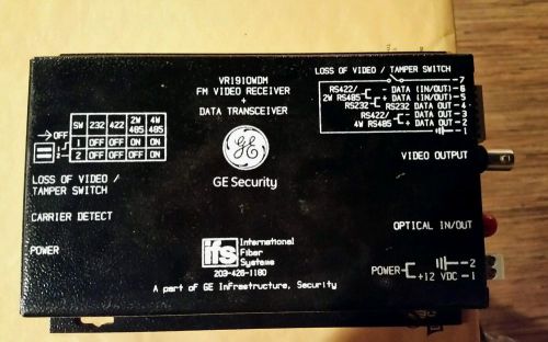 GE Security VR1910WDM FM Video Receiver and Data Transceiver