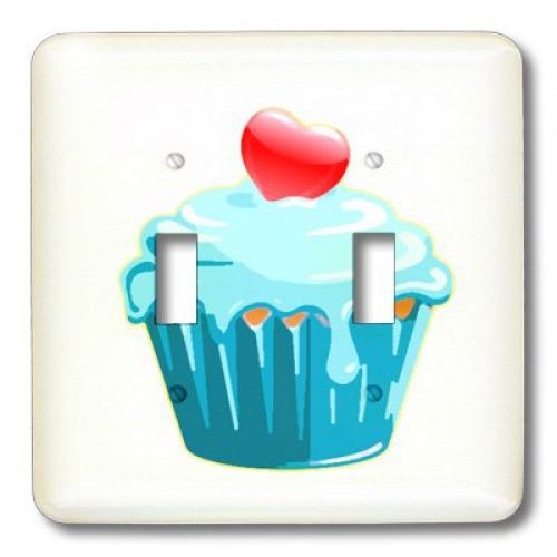 3dRose LLC lsp_11071_2 Cupcake of Love, Double Toggle Switch