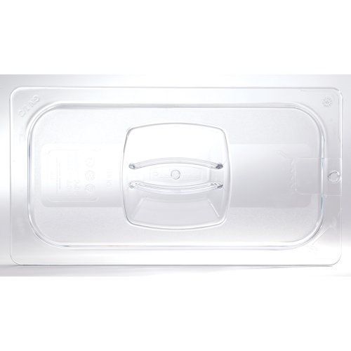 Rubbermaid commercial products fg121p23clr 1/3 size cold food pan cover with peg for sale