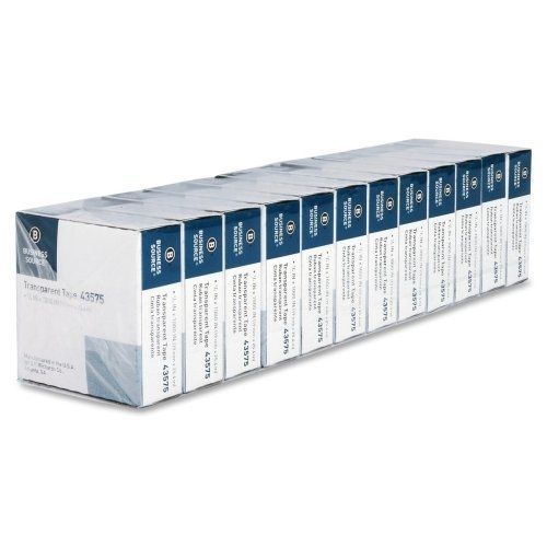 Business Source 4 X BSN 43575 Transparent Tape, 3/4 by 1000-Inch, Clear, 12-Pack
