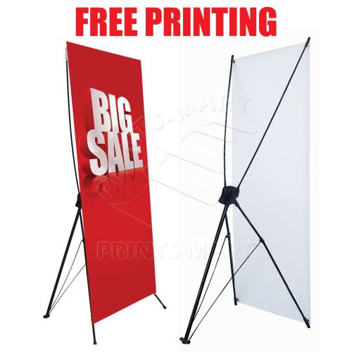 24&#034; portable x banner stand with free w60xh160cm pvc banner + free matte coating for sale