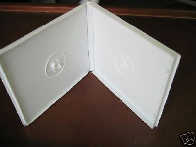200 NEW WHITE DOUBLE POLY CD/DVD CASES W/SLEEVE, PSC32