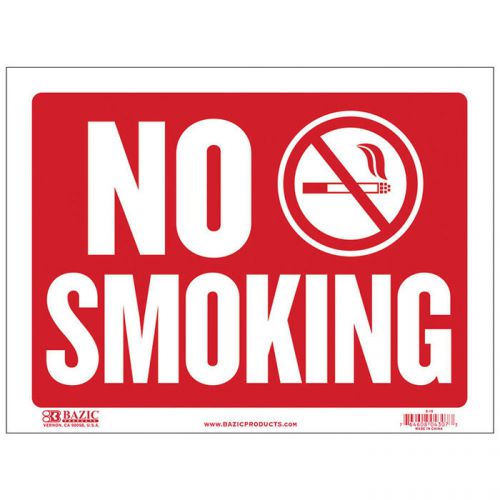 BAZIC 12&#034; X 16&#034; No Smoking Sign  of-24