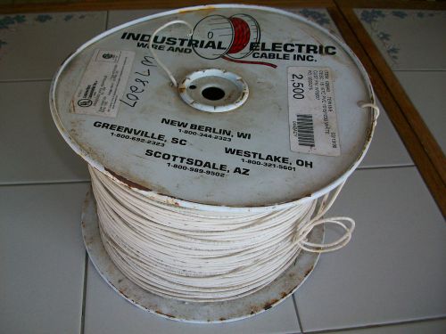 16 AWG GAUGE WHITE STRANDED COPPER WIRE 2500&#039; MACHINE TOOL WIRE