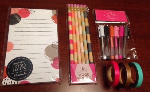 Target One Spot Pencils Gel Pens Washi Tape Magnetic Notepad Lot New