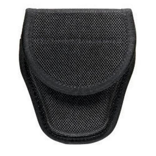 Black Velcro Closure Accumold Covered Handcuff Case - Fits Belts Up To 2.25&#034;