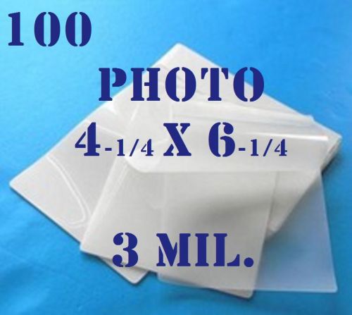3 Mil 4-1/4 x 6-1/4 Laminating Laminator Pouches Sheets, Photo Video 100 PK