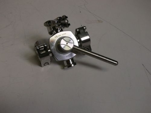 Pharmacia 316l stainless steel 4-port 4-way valve salvi dn6 579 w/ clamps &amp; caps for sale