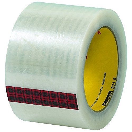 Scotch T905371 Clear #371 Carton Sealing Tape, 3&#034; x 110 yd. (Pack of 24)