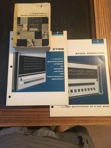 Vintage Hewlett Packard 2114A &amp; 2116B Brochures and Pocket Guide