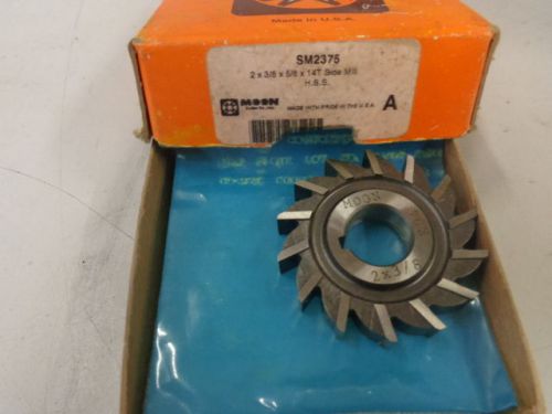 NOS MOON STRAIGHT TOOTH MILLING CUTTER 2&#034; X 3/8&#034; X 5/8&#034; HSS    STK 8915