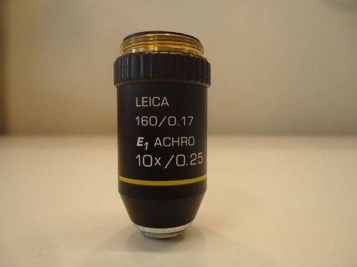 L3: Leica 160/0.17 E1 ACHRO 10x/0.25 Microscope Objective