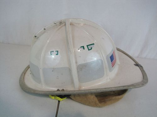 Cairns Firefighter White Helmet Turnout Bunker Gear Model 1010 (H511)