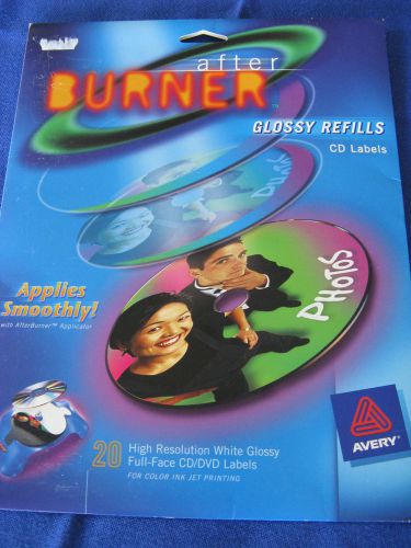 Avery AfterBurner CD/DVD 24 Glossy Full Face Labels