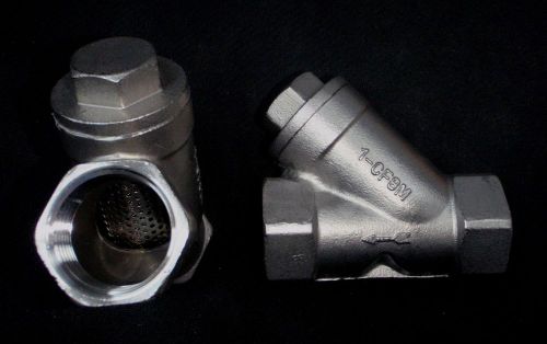 Stainless steel y strainer 1&#034; npt pipe for sale