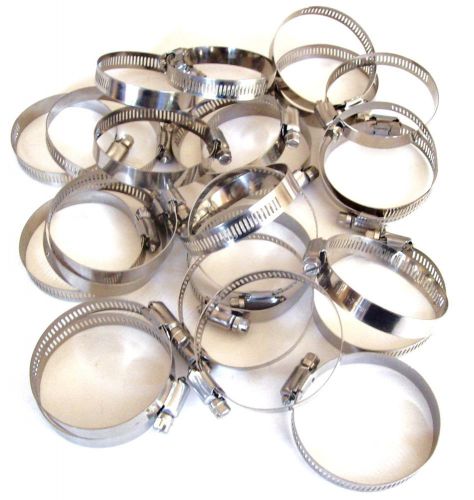 25 goliath industrial stainless steel hose clamps 2&#034; - 2-3/4&#034; sshc234 51-70mm for sale