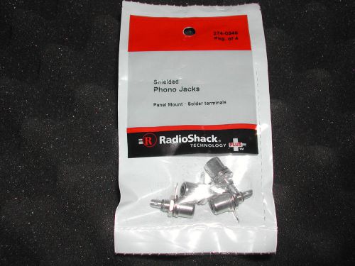 Chassis Mount RCA Jacks 4 Pieces New New in Retail Pack 274-0346