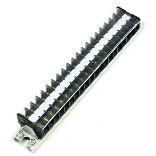 Screw wiring terminal blocks td-1520 660v 15a 20 positions double rows 2row clea for sale