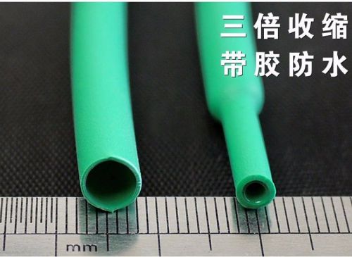 Waterproof heat shrink tubing sleeve ?4.8mm adhesive lined 3:1 green x 5 meters for sale