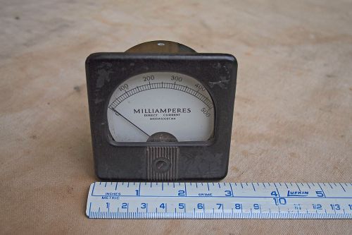 Vintage Meter, 500 MA DC, Marion Elect. Inst. (5 MA full scale, int. shunt disco