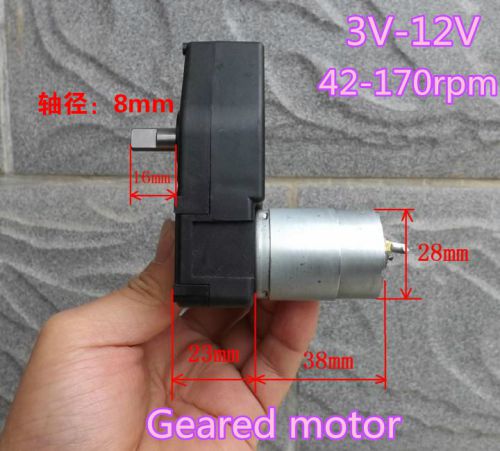 DC3V-12V 5V Gearmotor Geared Motor Slow speed smart car crank generator DIY