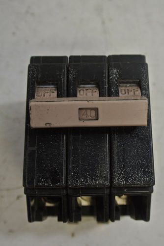 Cutler hammer ch340 3 pole 40 amp 240 vac circuit breakers for sale
