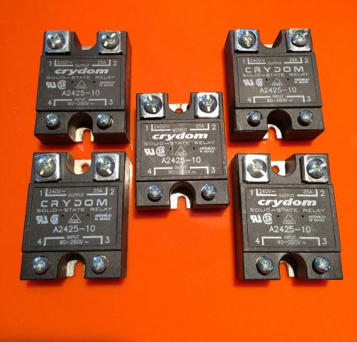 Crydom Solid State Relays A2425-10 : LOT OF 5 - up to 240v 25 Amp max.