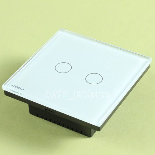 Livolo crystal glass intelligent touch switch panel 2bit for home light for sale