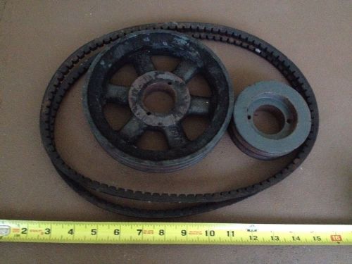 Pressure Washer Pulleys Dual Groove + 2 V Belts From Mi-t-m 4000 Psi Fits More