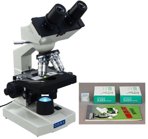 Promotion set: omax 40x-2000x lab led binocular compound microscope with doub... for sale